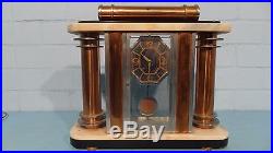 Exclusive Machine Age Art Deco Clock Set Clock 2 Side Lamps