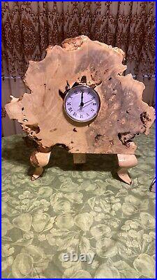 Exotic Buckeye Burl Mantle Clock hand made