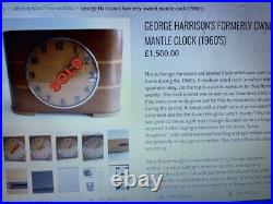 Extremely Rare -Art Deco mantle clock- 2 florins- Beatles, George Harrison link