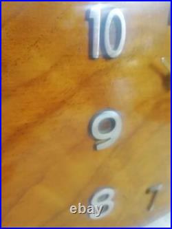 FINE ART DECO CLOCK BY THE HAMBURG AMERICAN CLOCK COMPANY c1920, WALNUT & CHROME