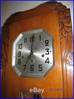 French Art Deco Wall Clock Westminister Chime Some Restoration