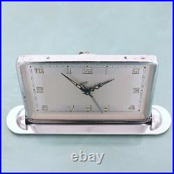 FRENCH Alarm Mantel Clock ANTIQUE 1920s ART DECO! RARE Model! RESTORED! SERVICED