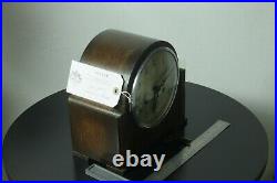 FULLY FUNCTIONING Antique Art Deco Mantel Clock Chime with Key & Pendulum