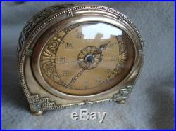 Fabulous Art Deco Antique 1930`s Alarm Clock Great Dial G. W. O