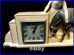 Fantastic Art Deco French Working Mantel And Alarm Clock