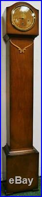 Fine Art Deco Smiths 8 Day English Westminster Chime Longcase Grandmother Clock