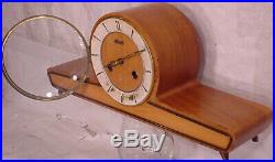 Franze Hermle Art Deco Mantel Shelf Clock 8 Day Retro vintage pendule WithKey Old