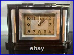 French Art Deco Bakelite Alarm Clock c1930