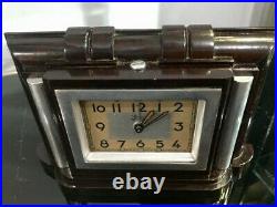 French Art Deco Bakelite Alarm Clock c1930