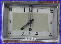 French Art Deco Clock Garniture Diane Hunter German Shepherd 26'' Spelter Marble