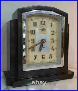 French Art Deco Jaz Bakelite Alarm Clock c. 1930