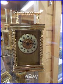 French Carriage Clock In Rare Case Style Very Art Deco Full Restoration Done