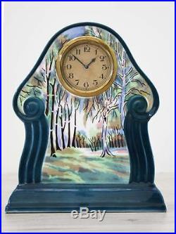 French Clock Ceramic Art Deco Art Nouveau 1920