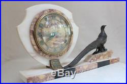 French Clock Marble Art Deco 1920