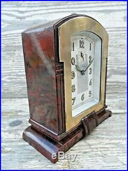 French Wind Up Art Deco Bakelite Alarm Clock By Bayard Excellent Condition Gwo