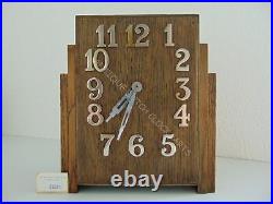 French/english Art Deco Electric Bulle Mantel Clock With Oak Case