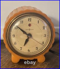 G. E. Telechron, Julep #7H80 Butterscotch Catalin Electric Alarm ClockWorking