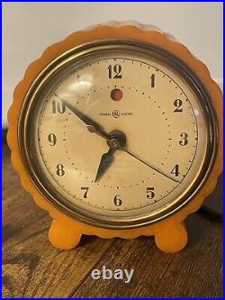 G. E. Telechron, Julep #7H80 Butterscotch Catalin Electric Alarm ClockWorking