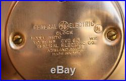 General Electric GE Shelf Clock 5H70 Mid-Century Modern Higgins Art Deco Glass