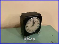 General Electric PETITE AB-3F52 Art Deco UNYTE Electric Telechron Clock GE 30's