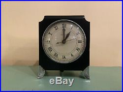 General Electric PETITE AB-3F52 Art Deco UNYTE Electric Telechron Clock GE 30's