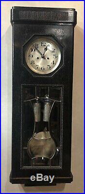 German Art Deco Hanging Gustav Becker Weight Driven Vienna Regulator Wall Clock
