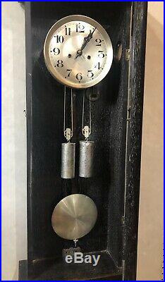German Art Deco Hanging Gustav Becker Weight Driven Vienna Regulator Wall Clock