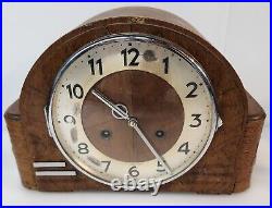 German JUNGHANS Antique Mantel Wuttermberg Clock No Key Art Deco Rare