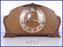 German JUNGHANS WW2 1937 Antique Art Deco German Mantel Clock Kienzle Mauthe era