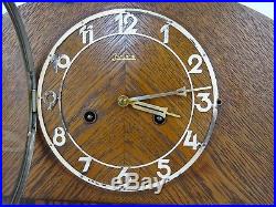 German JUNGHANS WW2 1937 Antique Art Deco German Mantel Clock Kienzle Mauthe era
