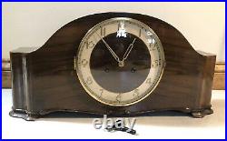 German Kienzle Art Deco Mid Century Modern 8 Day Time and Strike Mantel Clock