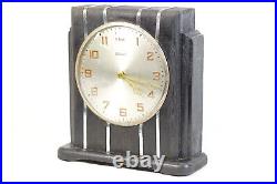 Gilbert Art Deco Wood Case Mantle Clock USA