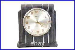 Gilbert Art Deco Wood Case Mantle Clock USA