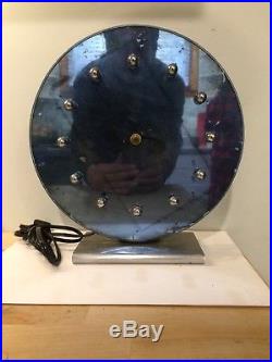 Gilbert Rohde Herman Miller Blue Glass And Chromed Steel Clock #4083 Art Deco