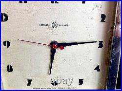 Gilbert Rohde Herman Miller Telechron Art Deco Vtg Chrome Table Desk Clock Mcm