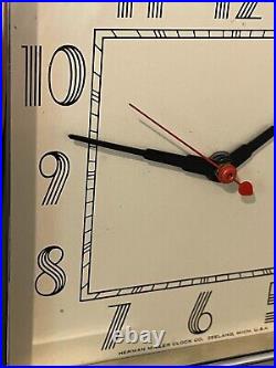 Gilbert Rohde for Herman Miller 1930 Art Deco Electric Clock Running Machine Age