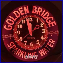 Glo-Dial Comany Golden Bridge Sparkling Water Art Deco Neon Table Top Clock