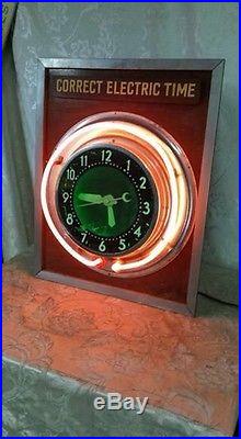Glo Dial Neon Clock 1940'a Art Deco Original