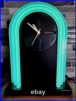 Gorgeous, Rare, Vintage Teal Neon Cicena Clock Works