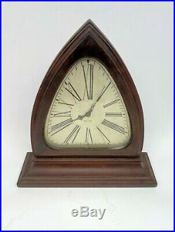 Gothic 1920's Waltham Art Deco Mahogany 8 Day Mantel Clock Excellent REDUCED