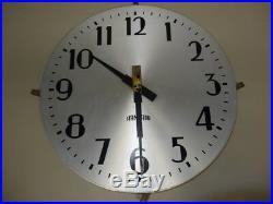 HUGE Antique Vintage 1930s Art Deco 24 Standard Copper Wall Clock AS IS