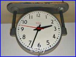 HUGE Antique Vintage 1940s Art Deco Simplex 18 Two Sided Hanging Clock