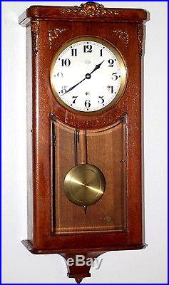 Huge Rare Antique Running French Vedette Art Deco Westminster Regulator Clock