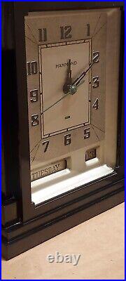 Hammond Clock The Gregory Art Deco Desk Clock WORKING