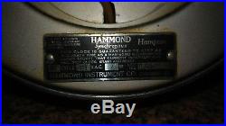 Hammond Synchronous Hampton Art Deco Electric Wall Clock Round White Face Chrome
