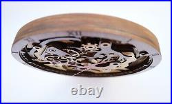 Hand Made Wooden wall clock, Clock For Any Room, Art Deco Stile 11.5 Inch Quartz