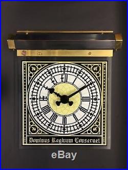 Handmade Big Ben parliament art deco hanging wall clock glass copper and brass