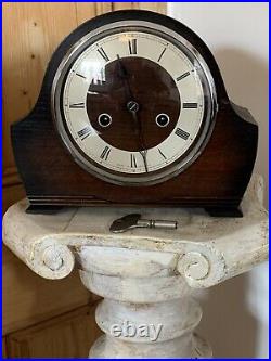 Handsome Art Deco Enfield Chiming 8-day Mantle Clock -Serviced And Fully Working