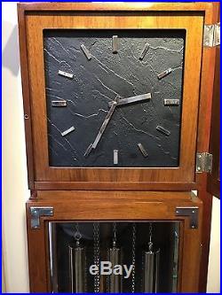 Herschede Mahogany Art Deco Grandfather Clock