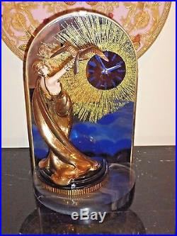 House Of Erte Wings Of Time Art Deco Limited Edition Porcelain Figurine Clock